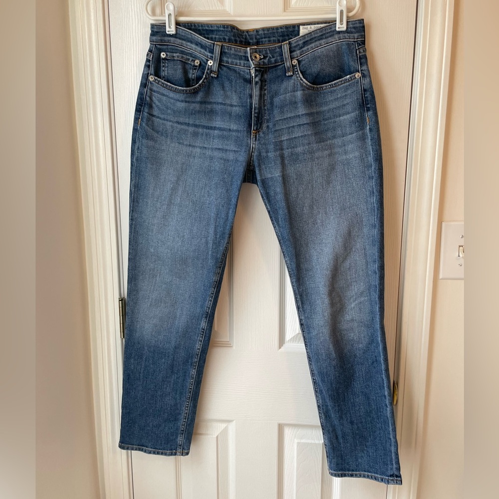 Rag & Bone Dre low rise ankle slim boyfriend jeans